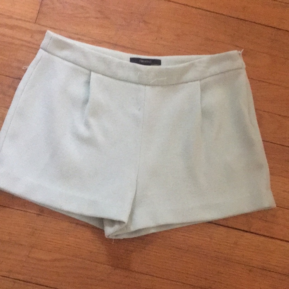 Light Blue/green Women's Tailored Shorts